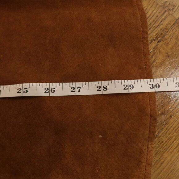 VINTAGE lord taylor suede leather shirt jacket button tan L western equestrian - Picture 12 of 12